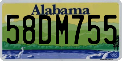 AL license plate 58DM755