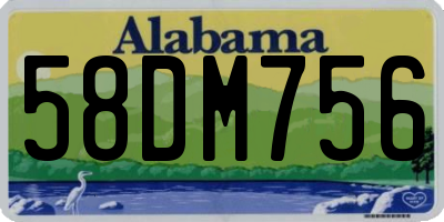 AL license plate 58DM756