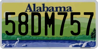 AL license plate 58DM757