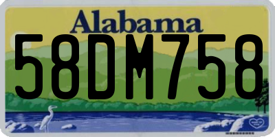 AL license plate 58DM758