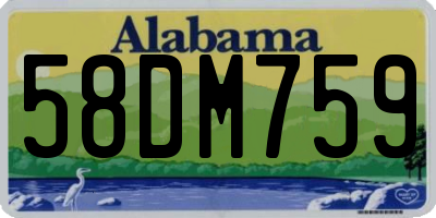 AL license plate 58DM759