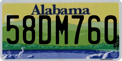 AL license plate 58DM760