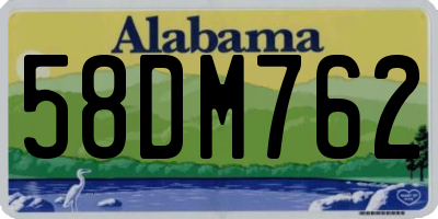 AL license plate 58DM762