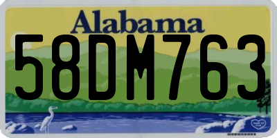 AL license plate 58DM763