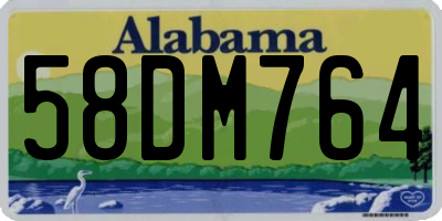 AL license plate 58DM764
