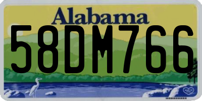 AL license plate 58DM766