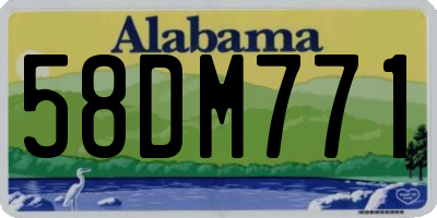 AL license plate 58DM771