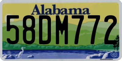 AL license plate 58DM772