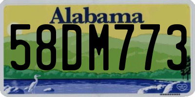 AL license plate 58DM773