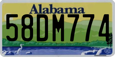 AL license plate 58DM774