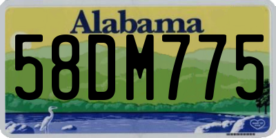 AL license plate 58DM775