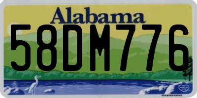 AL license plate 58DM776