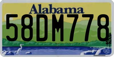 AL license plate 58DM778