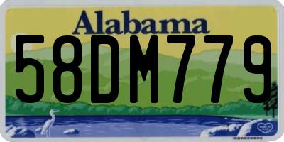 AL license plate 58DM779