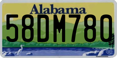 AL license plate 58DM780