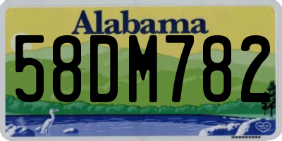 AL license plate 58DM782