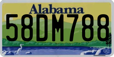 AL license plate 58DM788