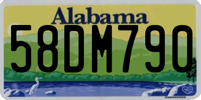 AL license plate 58DM790