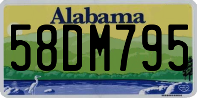 AL license plate 58DM795