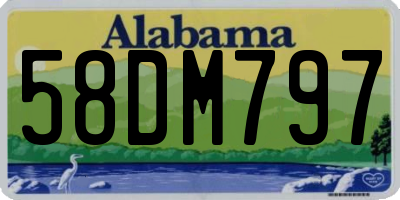 AL license plate 58DM797