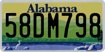 AL license plate 58DM798