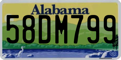 AL license plate 58DM799