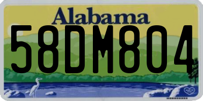 AL license plate 58DM804