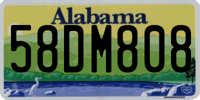 AL license plate 58DM808
