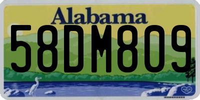 AL license plate 58DM809