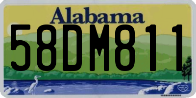 AL license plate 58DM811