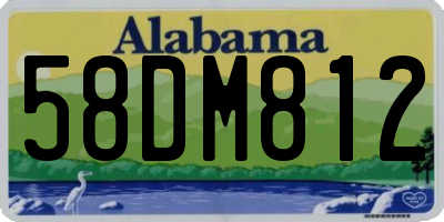 AL license plate 58DM812