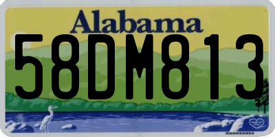 AL license plate 58DM813