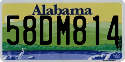 AL license plate 58DM814