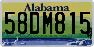 AL license plate 58DM815