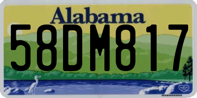 AL license plate 58DM817