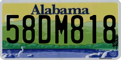 AL license plate 58DM818