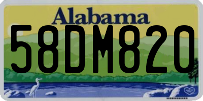 AL license plate 58DM820