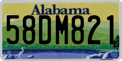 AL license plate 58DM821