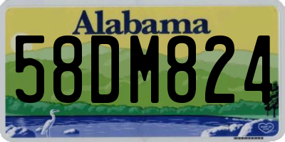AL license plate 58DM824