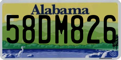 AL license plate 58DM826