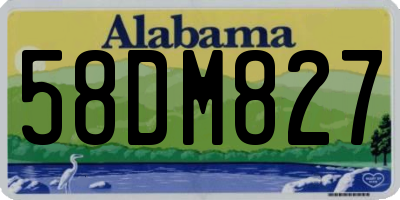 AL license plate 58DM827