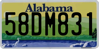 AL license plate 58DM831