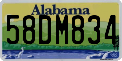 AL license plate 58DM834