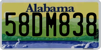 AL license plate 58DM838