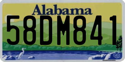 AL license plate 58DM841