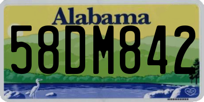 AL license plate 58DM842