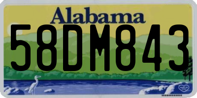AL license plate 58DM843