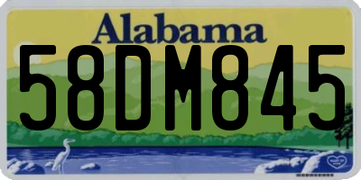 AL license plate 58DM845