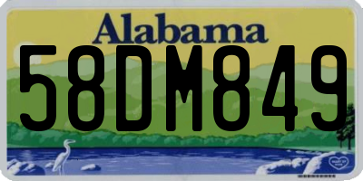 AL license plate 58DM849