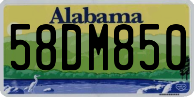 AL license plate 58DM850
